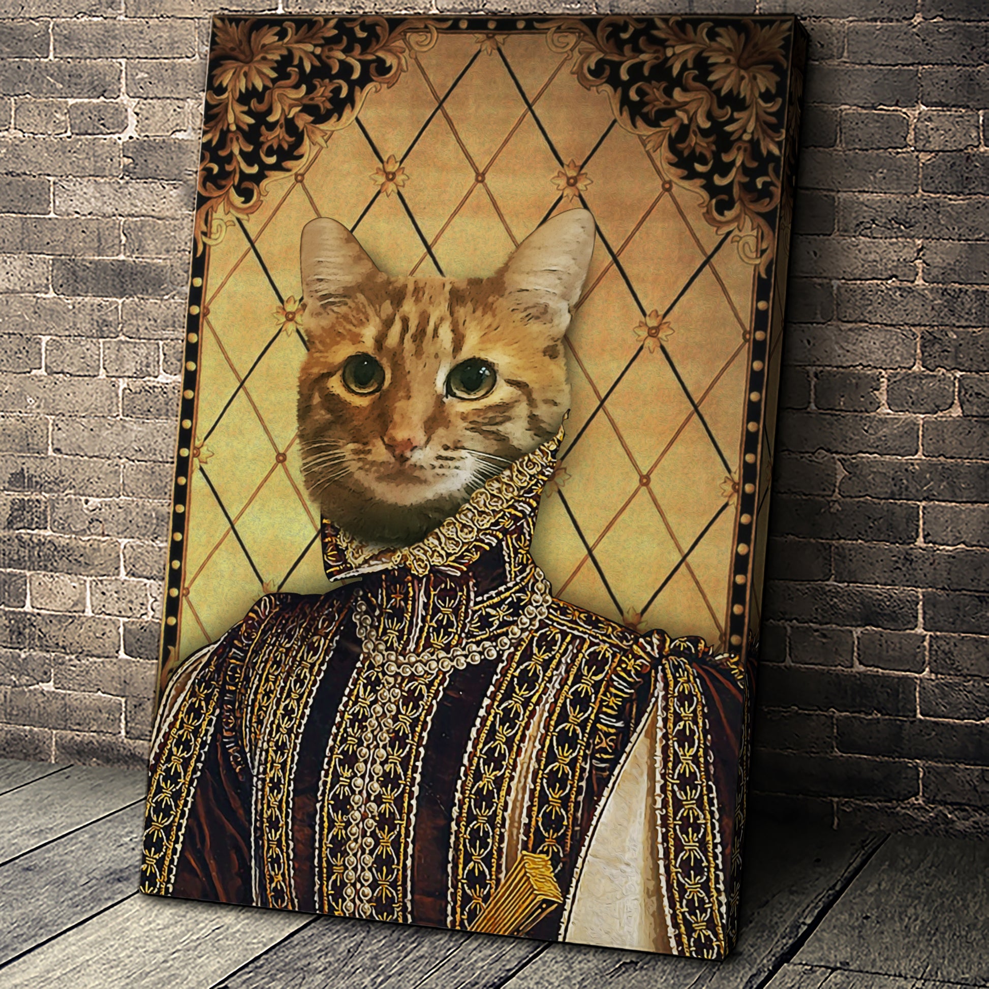 The Persia Prince Custom Pet Portrait Canvas - Noble Pawtrait