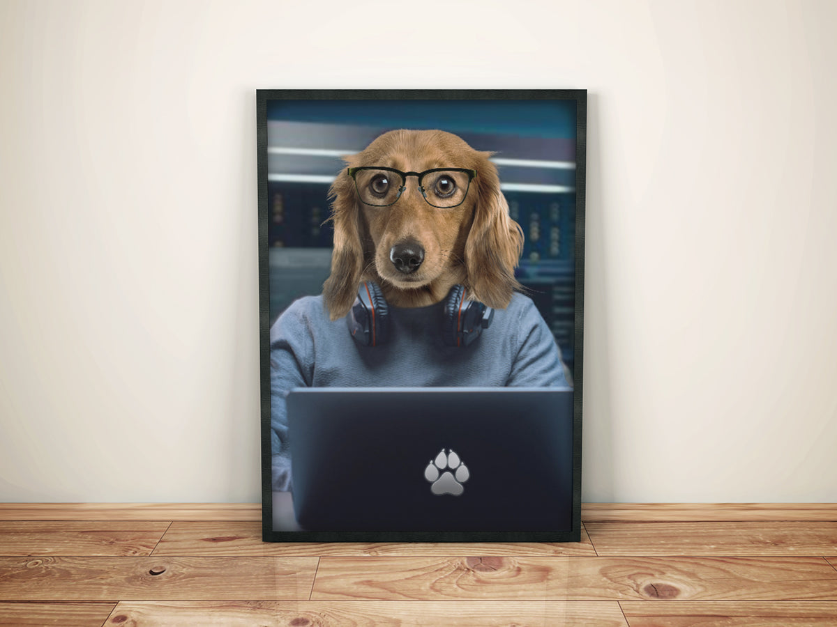 The Programmer Custom Pet Portrait Canvas - Noble Pawtrait