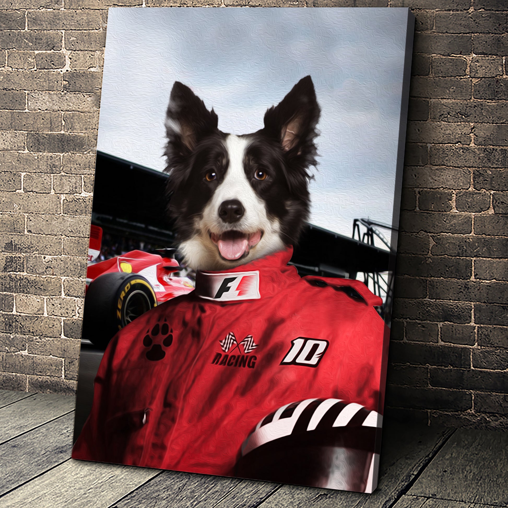 The Racer Custom Digital Download Pet Portrait - Noble Pawtrait