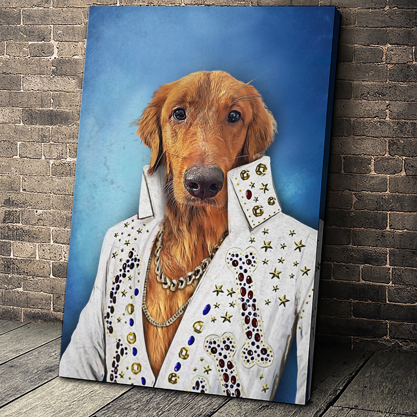 The Singer Custom Pet Portrait - Noble Pawtrait