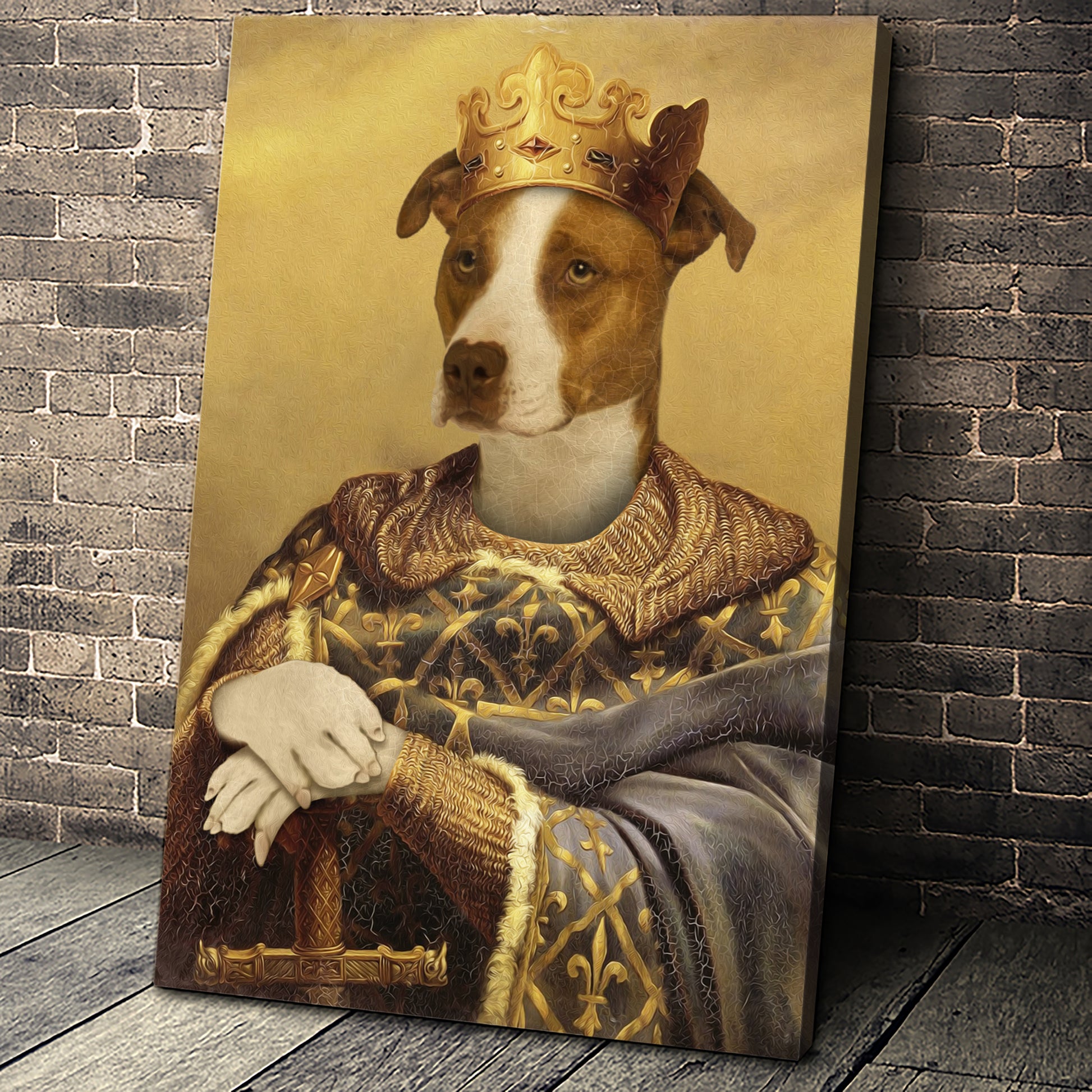 The Noble Warrior Custom Pet Portrait Canvas - Noble Pawtrait