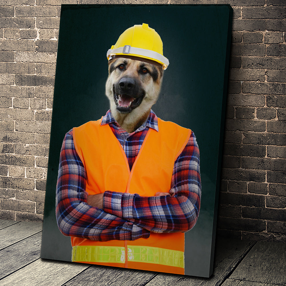 The Engineer Custom Pet Portrait Canvas - Noble Pawtrait