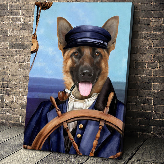 The Sailor Custom Pet Portrait Canvas - Noble Pawtrait