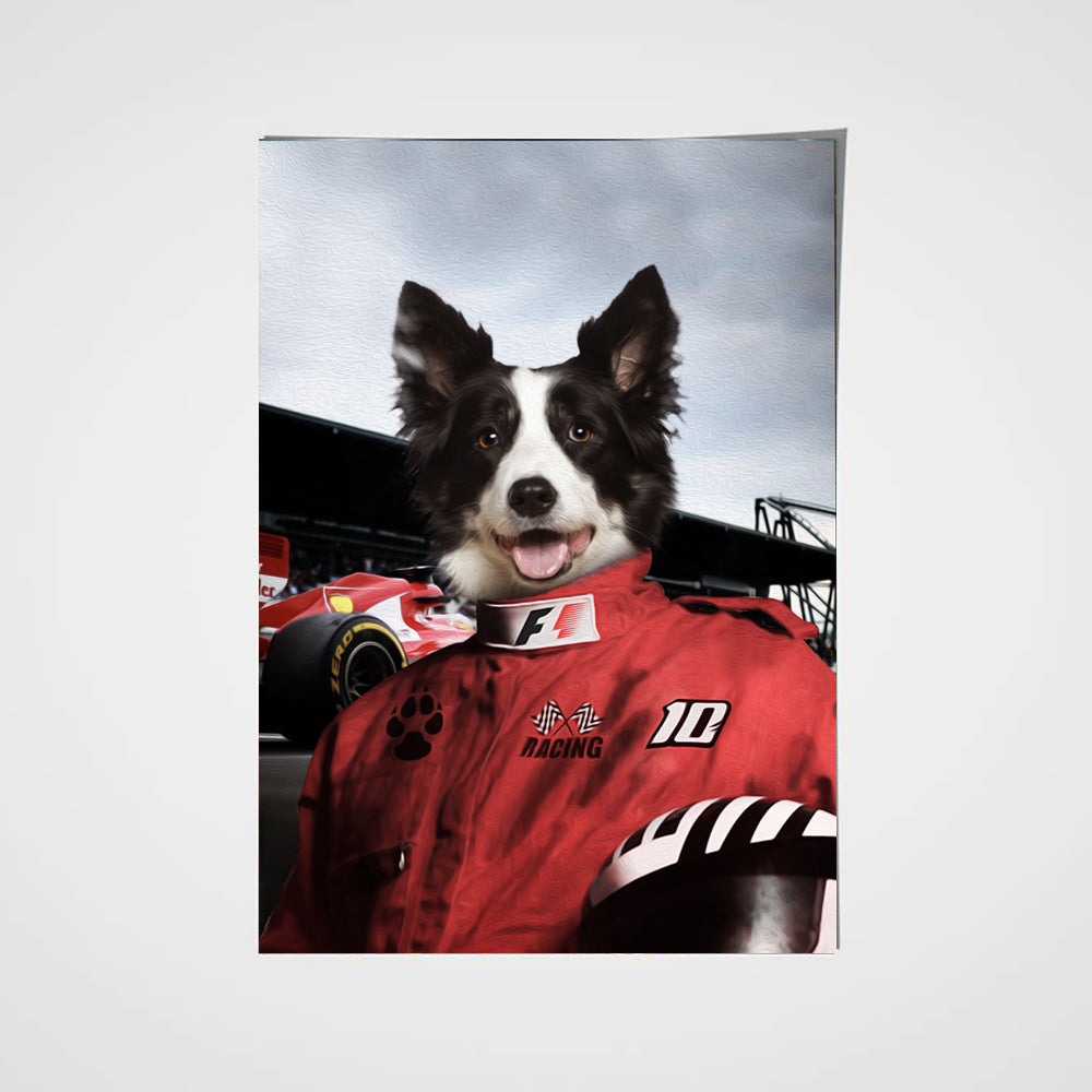 The Racer Custom Poster Pet Portrait - Noble Pawtrait