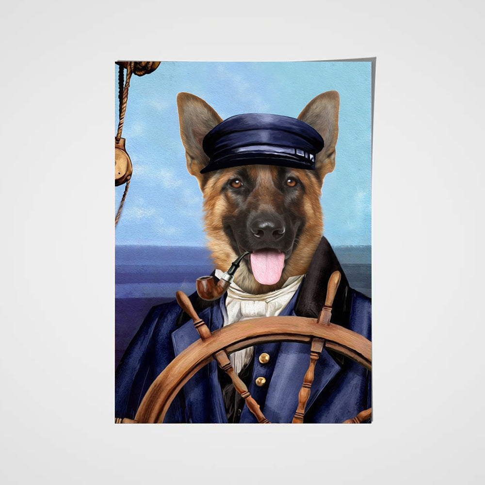 The Sailor Custom Pet Portrait Poster - Noble Pawtrait