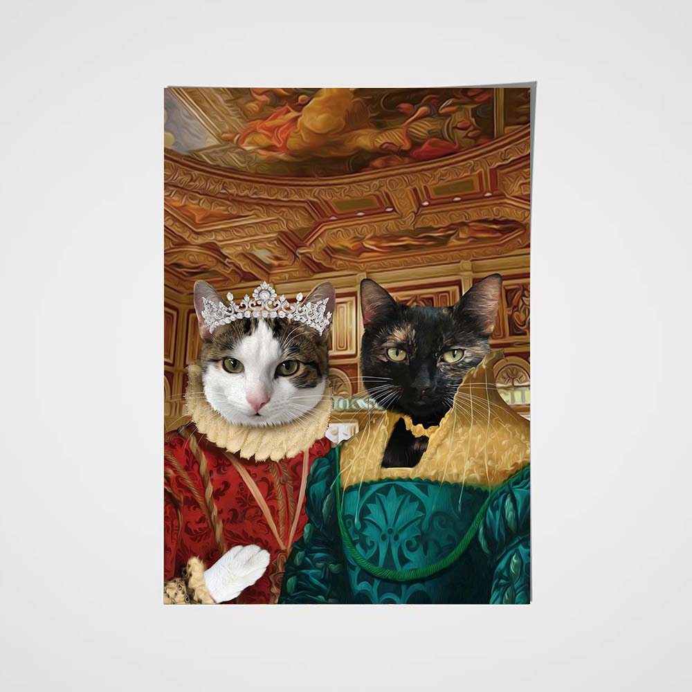 The Two Ladies Custom Pet Portrait Poster - Noble Pawtrait