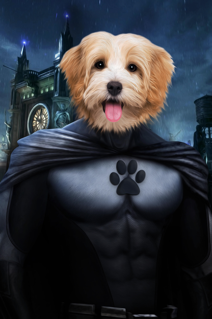 The Bat Paw Custom Pet Portrait Poster - Noble Pawtrait