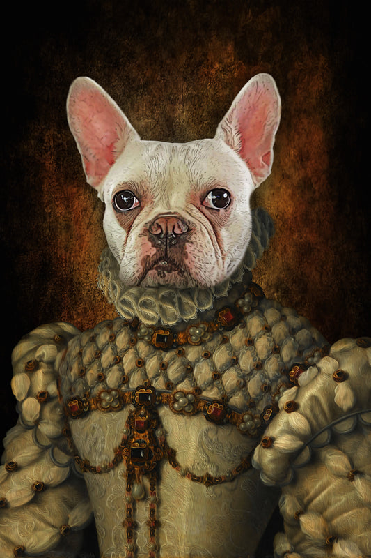 Queen Elizabeth Custom Pet Portrait Digital Download - Noble Pawtrait