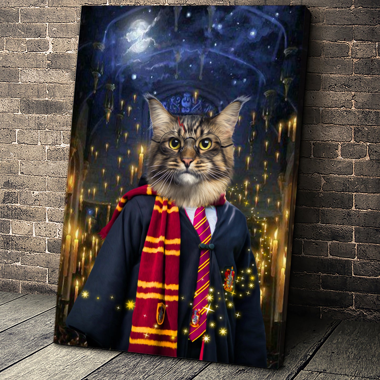 The Wizard Custom Pet Portrait Canvas - Noble Pawtrait