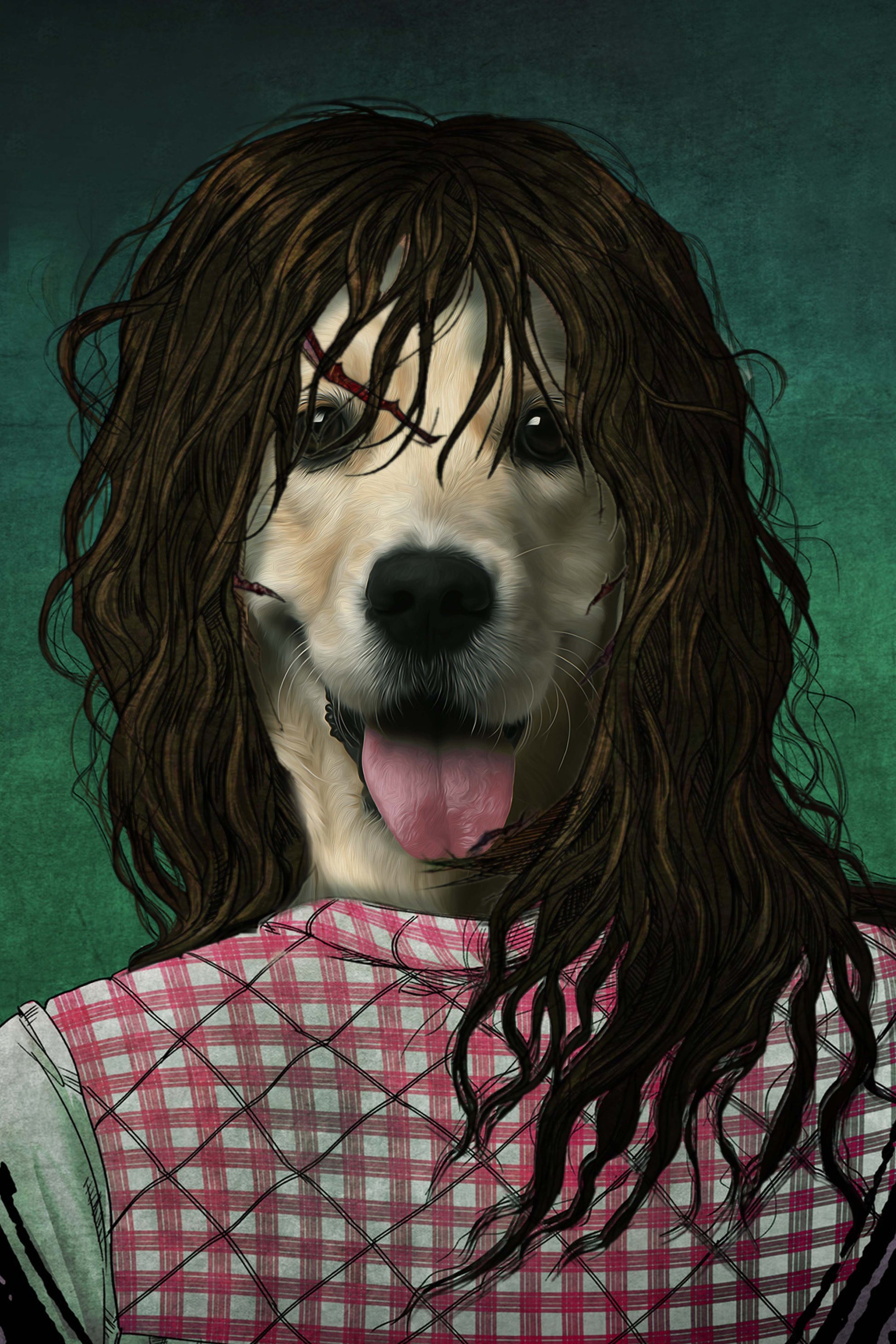Scary Depaw Custom Pet Portrait Digital Download - Noble Pawtrait