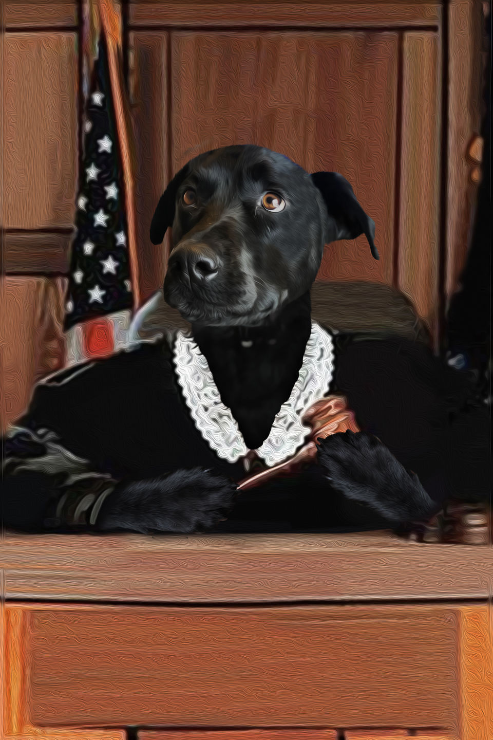 The Judge Custom Pet Portrait Poster - Noble Pawtrait