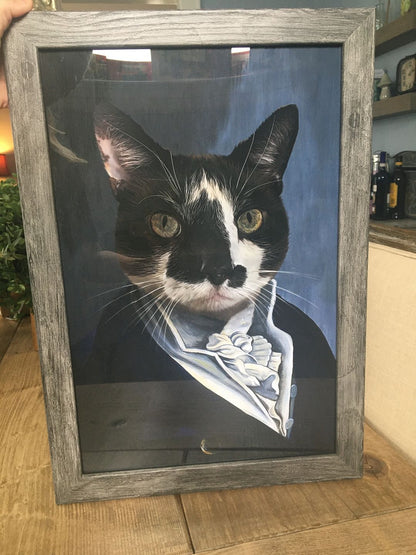 The Man Custom Pet Portrait Poster - Noble Pawtrait
