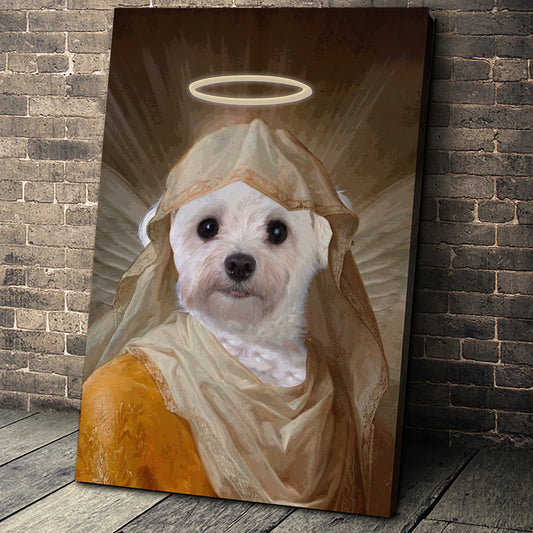 The Angel Custom Pet Portrait Canvas - Noble Pawtrait