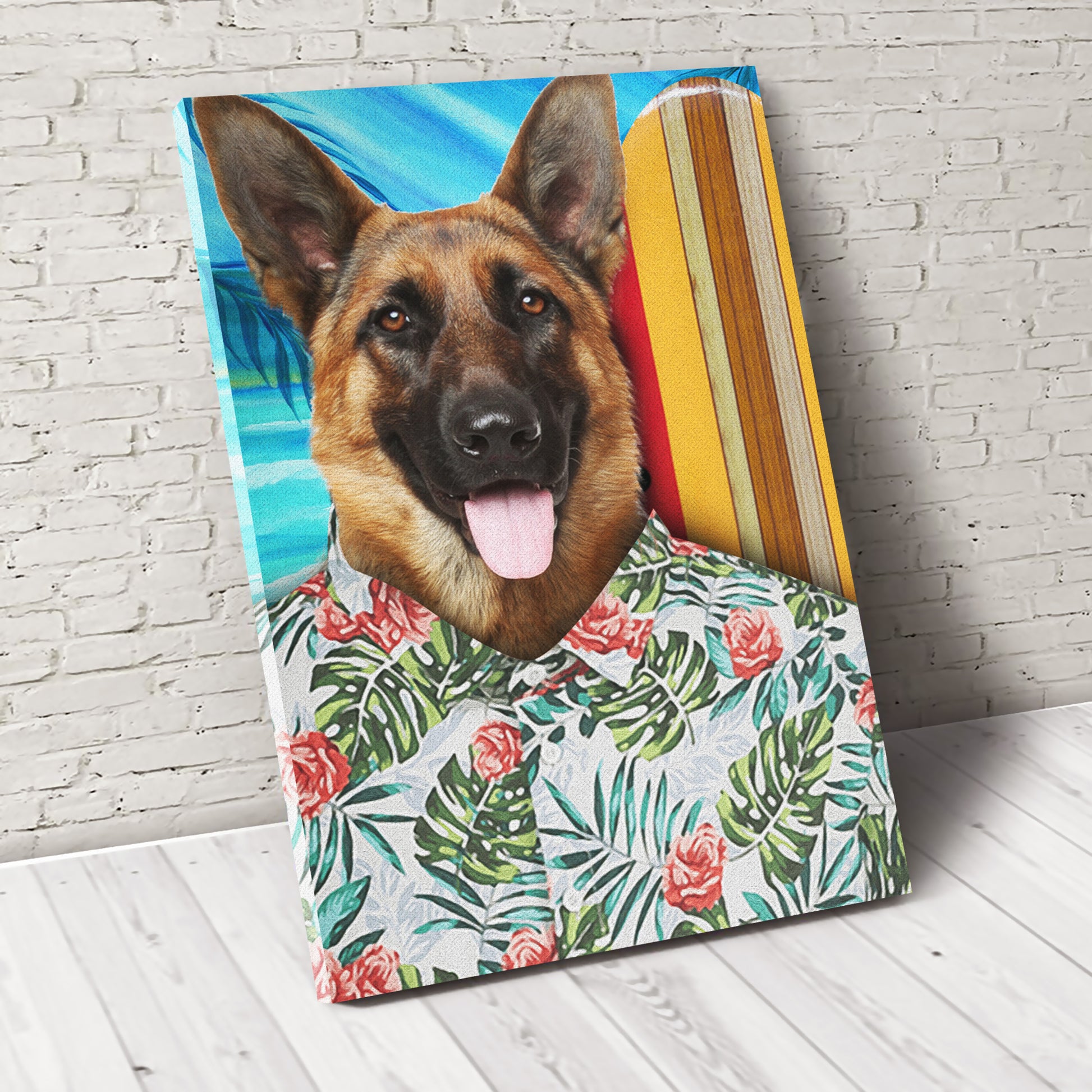 The Summer Vibe Custom Pet Portrait Canvas - Noble Pawtrait