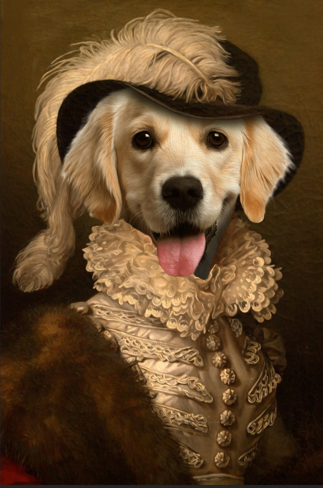The Dame Custom Pet Portrait - Noble Pawtrait