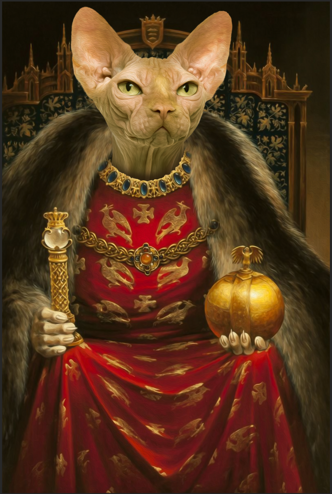 The Prophet Lord Custom Pet Portrait Canvas - Noble Pawtrait