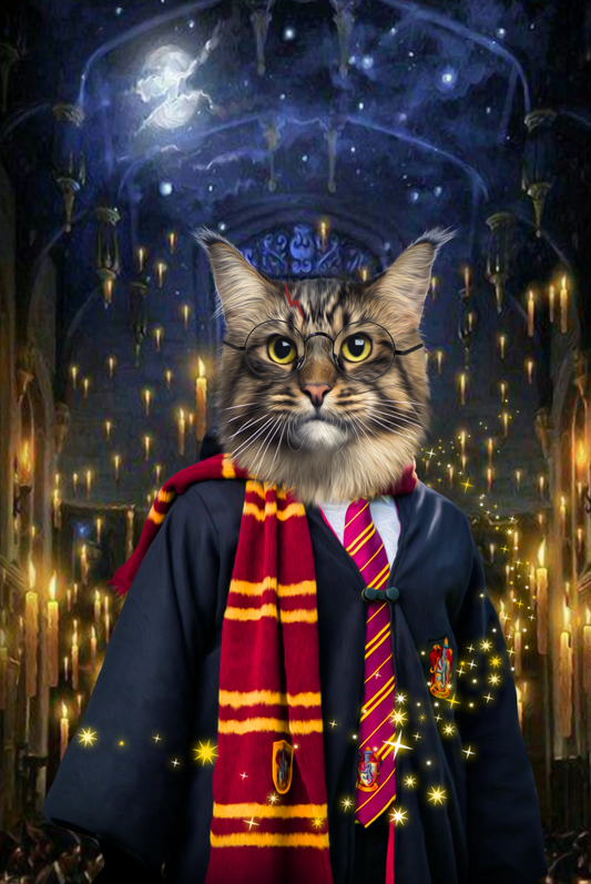 The Wizard Custom Pet Portrait Digital Download - Noble Pawtrait