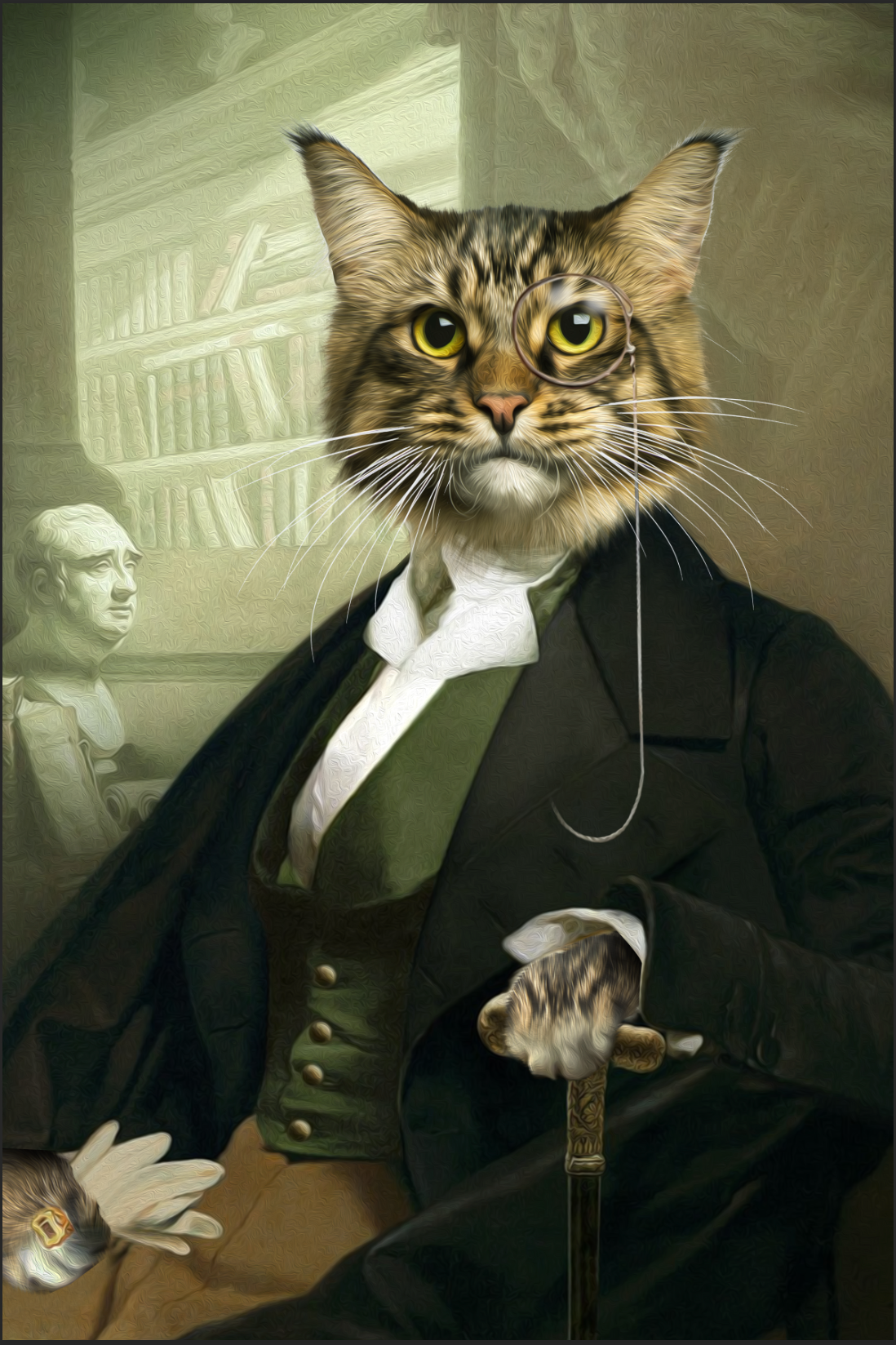 The Professor Custom Pet Portrait - Noble Pawtrait