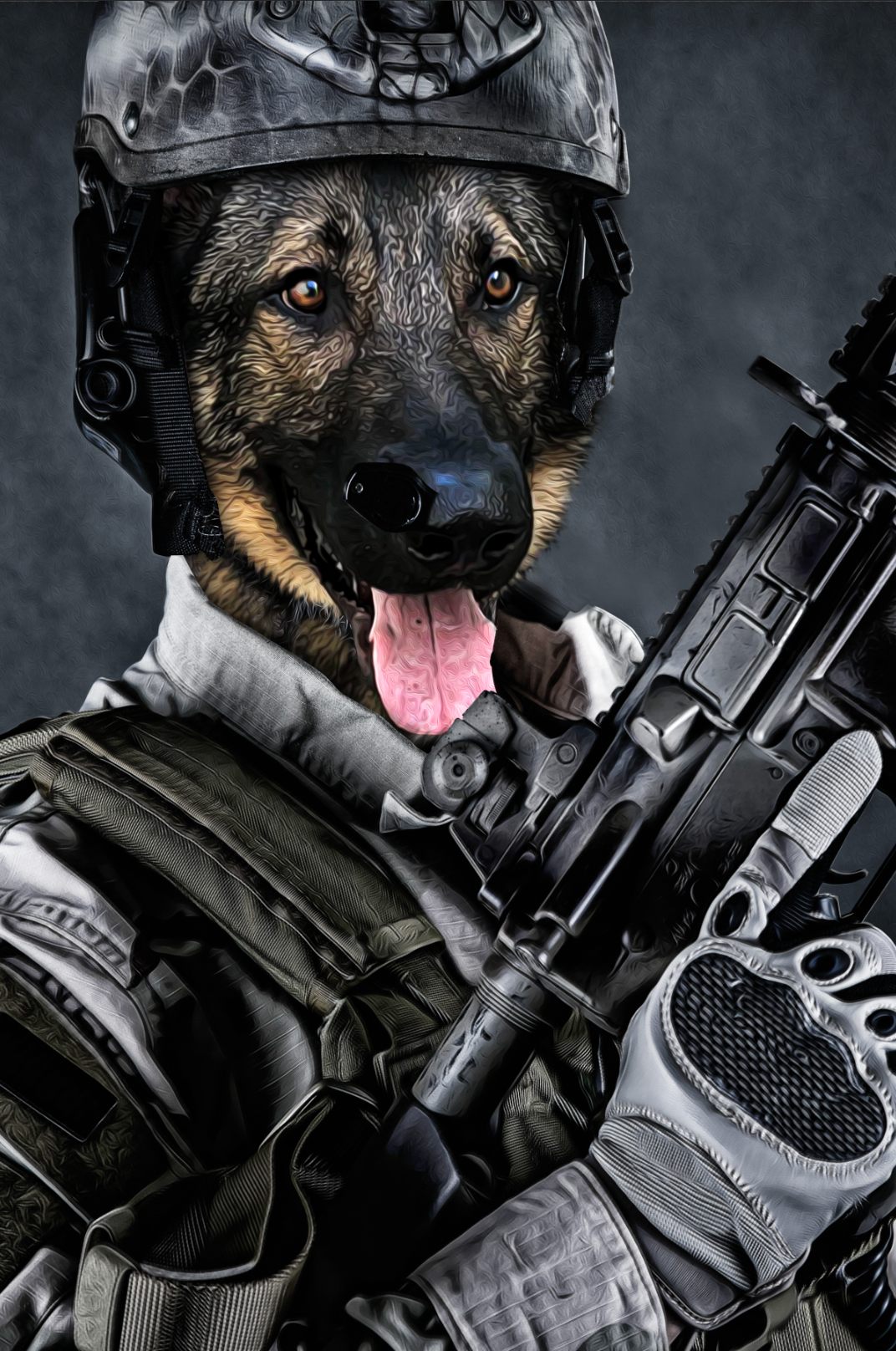 The US Army Custom Pet Portrait - Noble Pawtrait