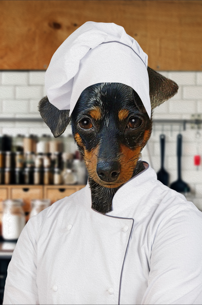 The Chef Custom Pet Portrait Canvas - Noble Pawtrait