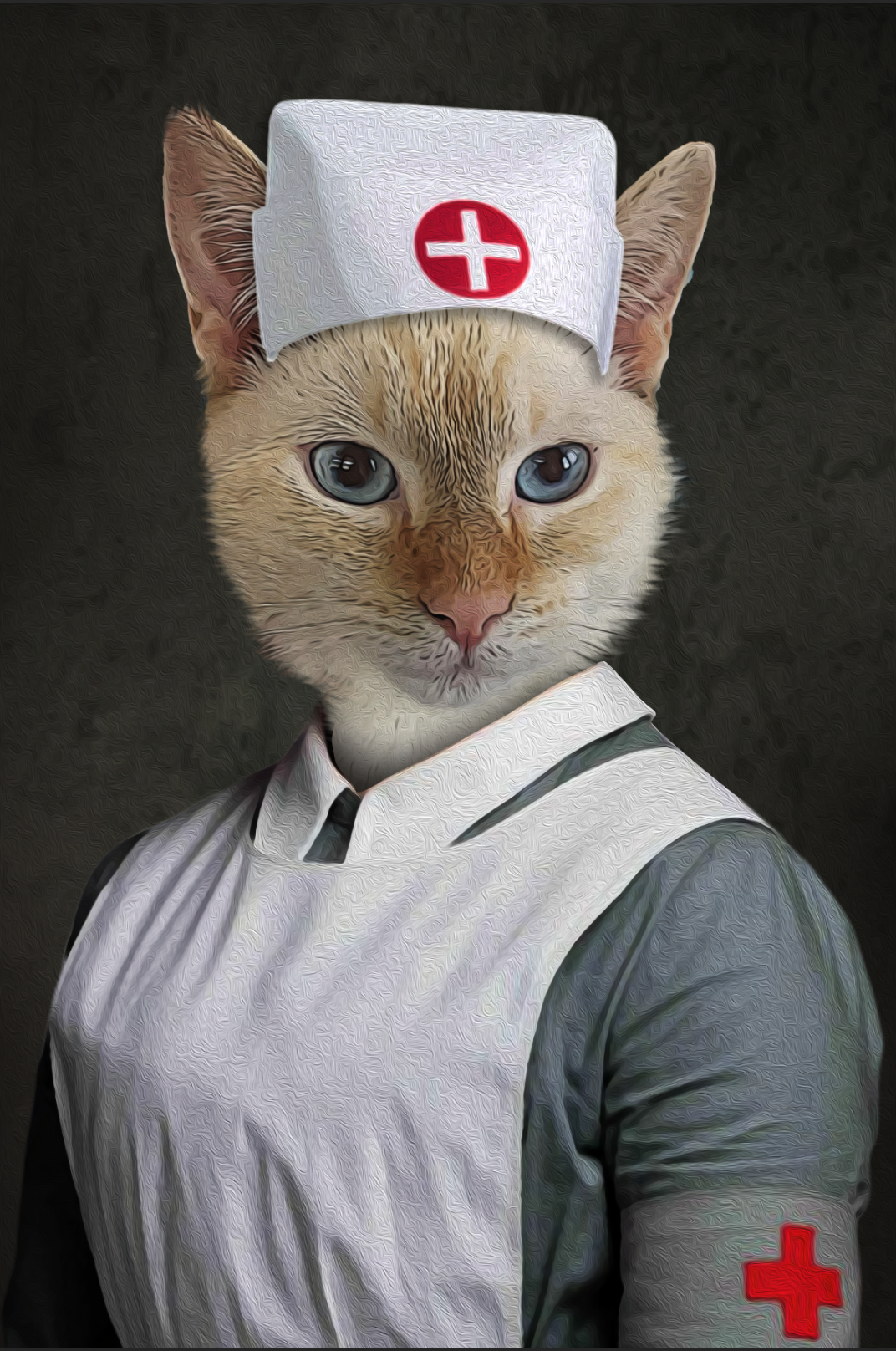 The Nurse Custom Pet Portrait Digital Download - Noble Pawtrait