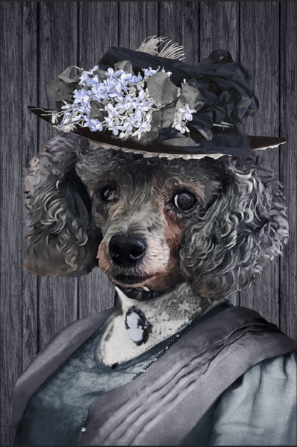 The Mrs. Custom Pet Portrait Poster - Noble Pawtrait