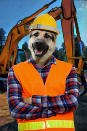 The Engineer Custom Pet Portrait - Noble Pawtrait