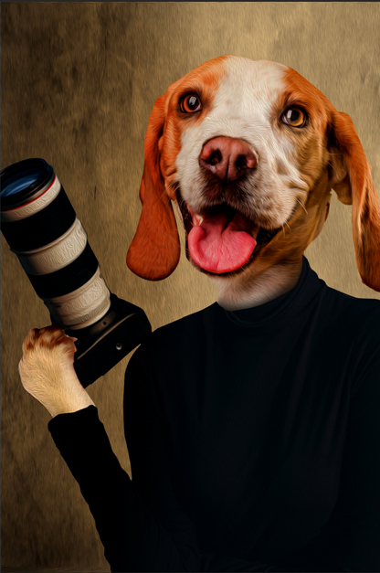 The Photographer Custom Pet Portrait Digital Download - Noble Pawtrait