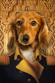 The Chief Of State Custom Pet Portrait Canvas - Noble Pawtrait