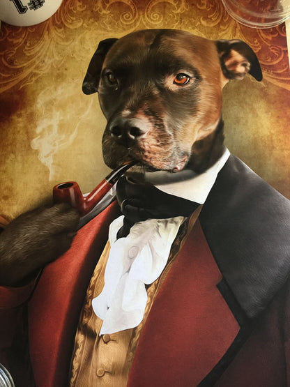 The Novelist Custom Pet Portrait Poster - Noble Pawtrait