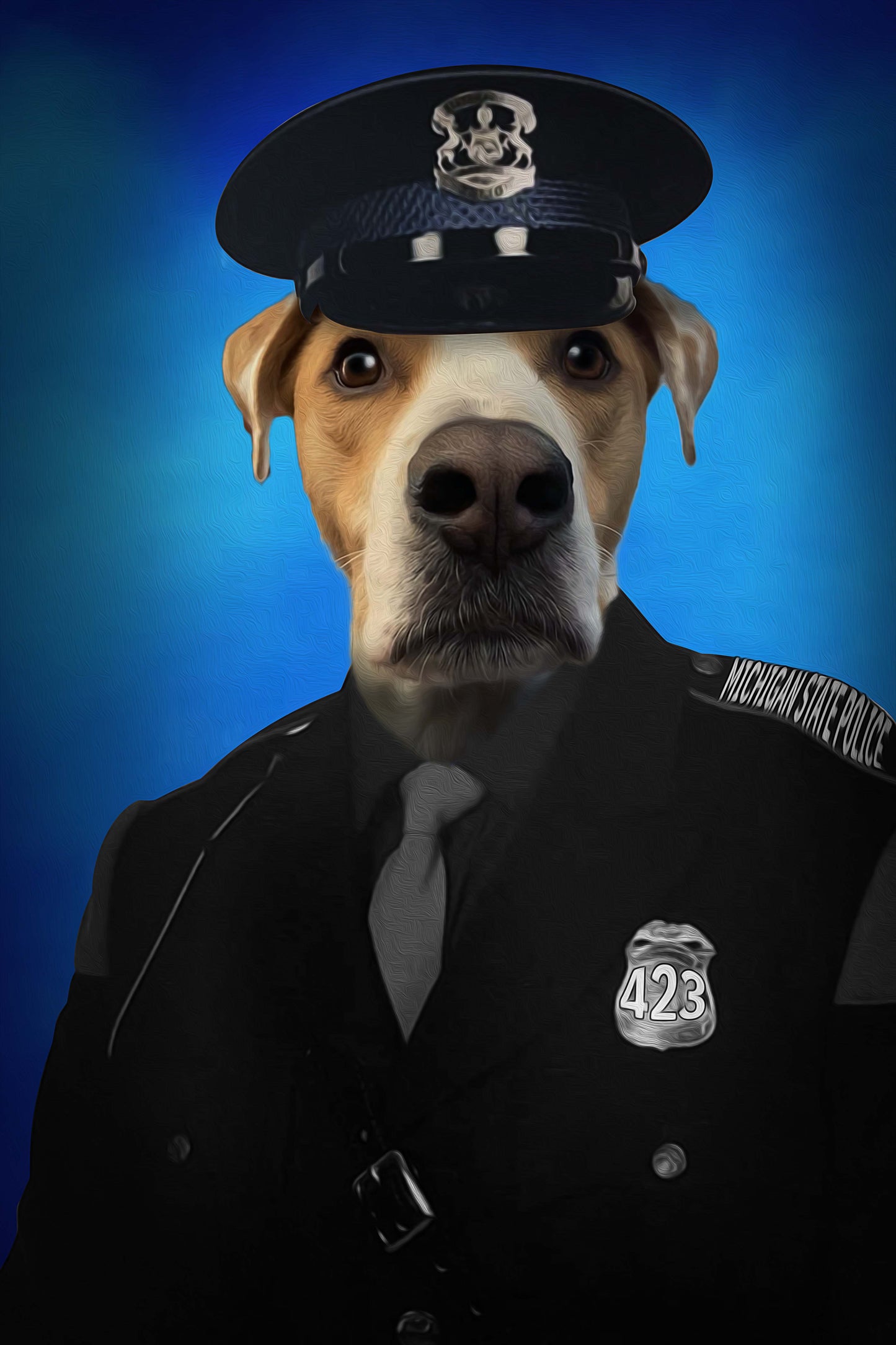 The Police Paw Custom Pet Portrait - Noble Pawtrait