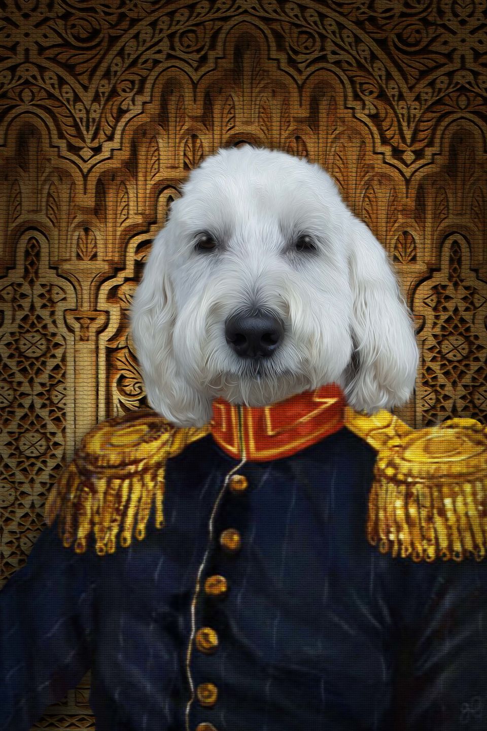 The Veteran Custom Pet Portrait Canvas - Noble Pawtrait